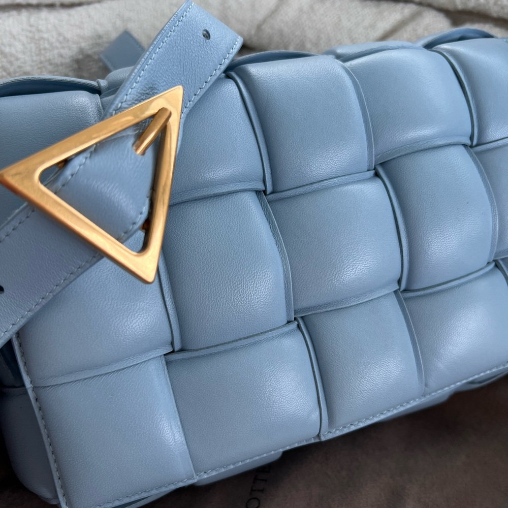 NWT Bottega Veneta Light Blue Cassette Bag